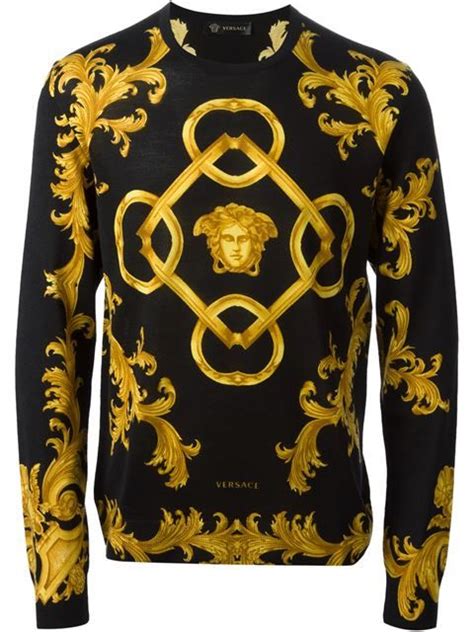 versace black and gold sweater|farfetch Versace sweaters.